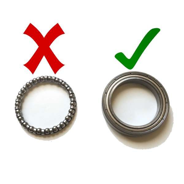 Rodamiento correcto cazoleta